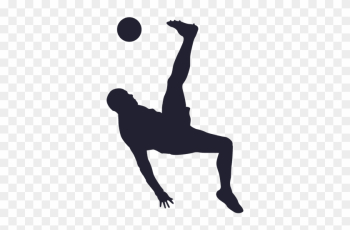 Soccer Player Kicking Silhouette - Soccer Player Silhouette