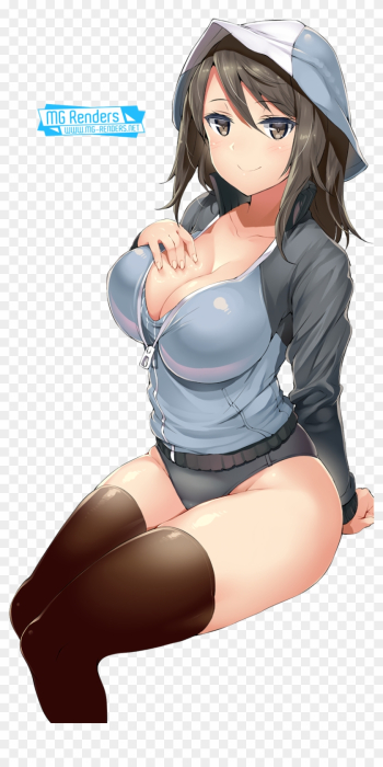 Anime Render Ecchi Transparent Background Breasts Grab - Girls Und Panzer Nude Mika