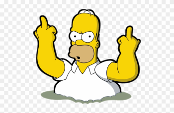Homer Simpson Middle Finger