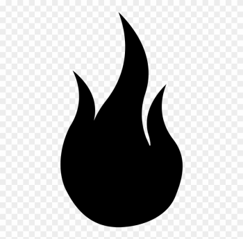 Fire Flames Clipart Png - Flame In Black And White