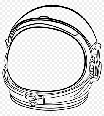 Astronaut Helmet Line Art - Space Helmet Clip Art
