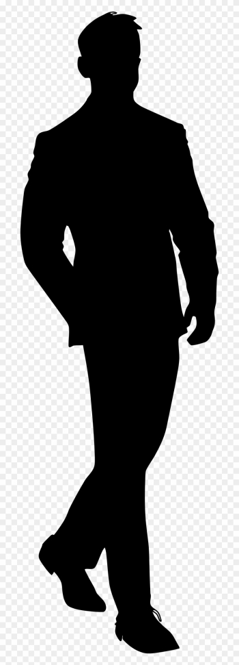 Suit Clipart Man In Black - Man Silhouette Png