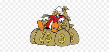 Ducktales Scrooge Mcduck Lying On Money Bags - Scrooge Mcduck Money Bags