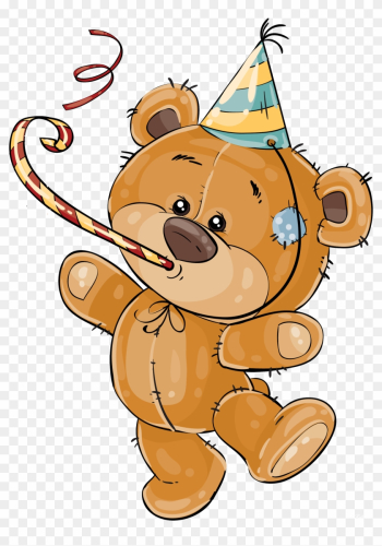 Birthday Cake Teddy Bear Wedding Invitation - Cartoon Bear Party
