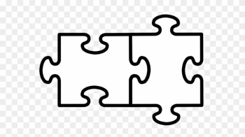 Puzzle Piece Puzzle Clip Art - 2 Puzzle Pieces Template
