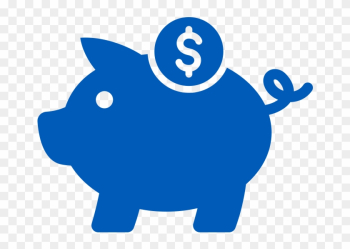 Piggy Bank Icon In Blue - Money Pig Icon Png
