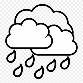 Royalty Free Clipart Illustration Of A Storm Cloud - Drawing Of A Rain Drop