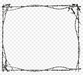 Barbed Wire Border Clip Art Image Medium Size - Barb Wire Border Png