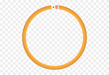 Round Pencil Frame - Orange Circle Border Png