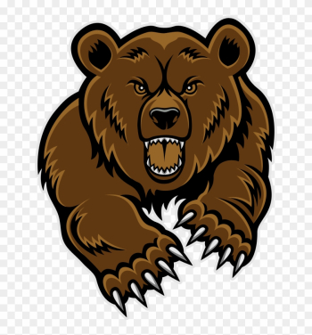 Angry Bear Clipart - Grizzly Bear Clipart