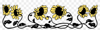 How To Set Use Sun Flower Border Svg Vector - Sunflower Border Clip Art