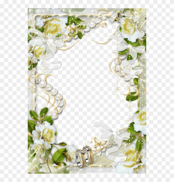 White Flower Frame Png Clipart - Wedding Flowers Png