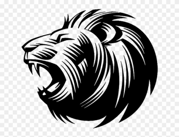 Lion S Roar Silhouette Clip Art Lionhead Side Lines - Lion Logo Png