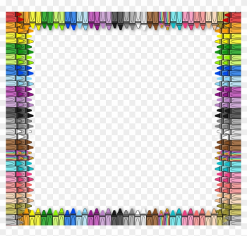 Color Clipart Border - Crayon Borders