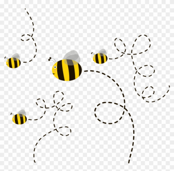 Honey Bee Euclidean Vector Drawing - Cute Bumble Bee Vector