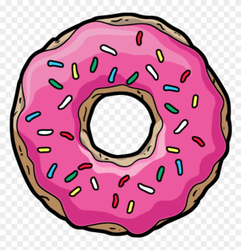 Donuts Homer Simpson Sprinkles Clip Art - Transparent Background Donut Clipart