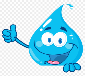 Thumbs Up Clipart - Water Drop Cartoon