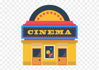 Technology, Movie, Film, Buildings, Cinema, Building - Cartoon Movie Theater Png