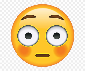 Download Flushed Face Emoji Icon - Wide Eyed Blushing Emoji