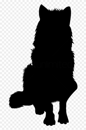 Silhouette Of Sitting Wolf 1501686 - Sitting Wolf Silhouette