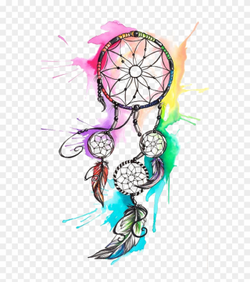 Dreamcatcher Tattoo Clip Art - Watercolor Dreamcatcher