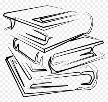 Stack Of Books Drawing Png