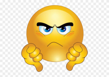 Annoyed Smiley Emoticon Clipart Royalty Free Public - Thumbs Down Emoji Transparent