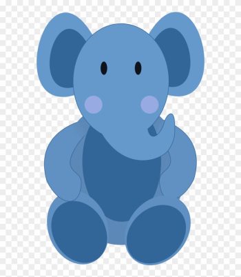 Clipart Baby Elephant - Baby Stuffed Purple Elephant Greeting Cards