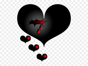 Black Heart - Transparent Broken Heart Png