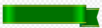Banner - Green Ribbon Png