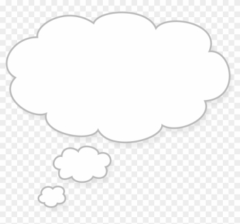 Thought Cloud Free Images At Clker Com Vector Clip - White Thought Bubble Transparent