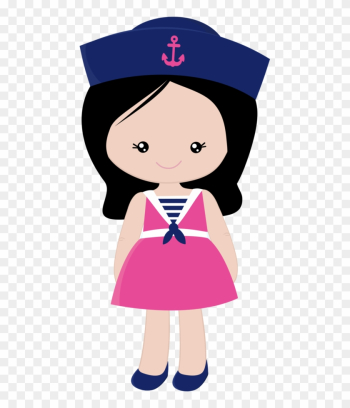 Topper, Clip Art, Cutting Files, Profile, Stenciling, - Sailor Girl Clipart