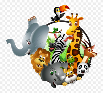 Animal Kingdom Clipart Safari Kid - Cartoon Wildlife