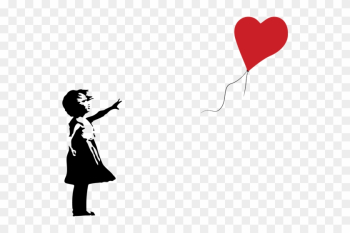 Banksy Vector Art Images - Girl With Heart Balloon