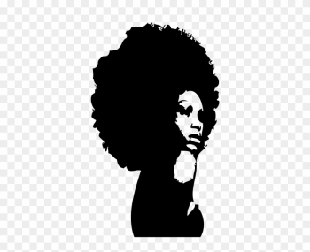 Afro Hair Png Transparent Image - Black Woman Silhouette Png