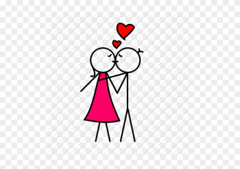 Boy And Girl Kissing Cartoon - Boy And Girl Love Png