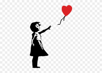 Afbeeldingsresultaat Voor Silhouet Meisje Ballon - Banksy Girl With The Red Balloon