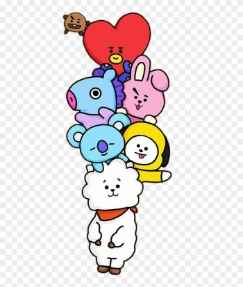 Bt21 Sticker - Shooky And Cooky