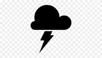 Storm Weather Symbol Of A Dark Cloud With A Lightning - Storm Icon