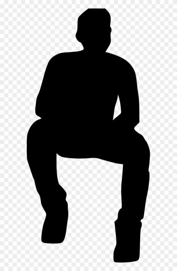 12 People Sitting Silhouette - People Sitting Silhouette Png