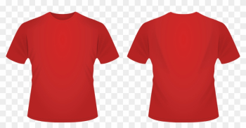Red T-shirt Clipart - Red T Shirt Front And Back