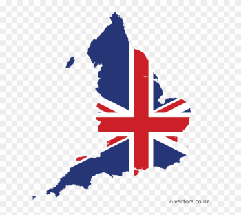 Uk Flag Vector Map Of England - Uk Vector Map Flag