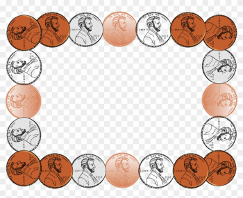 I Am Almost Finished With My Money Set And I Should - Penny Border Clip Art