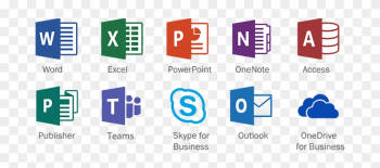 Microsoft Office 365 Icons With Names Teams - Office 365 Applications Skype