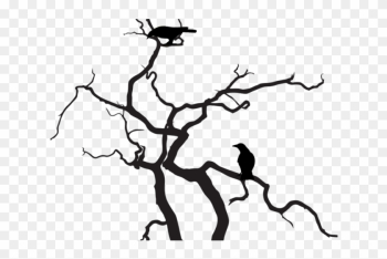 Raven Clipart Tree Silhouette - Crow Silhouette In A Tree