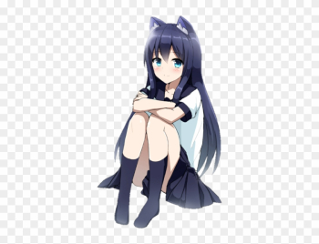 Render 143 - Anime Girl Sitting Png