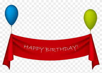Birthday Ribbon Greeting Card Clip Art - Happy Birthday Banner Png