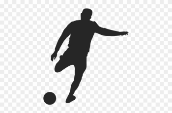 Footballer Kicking Ball Transparent Png - Soccer Silhouette