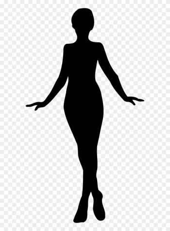 People Clipart Silhouette - Silhouette Plus Size Women