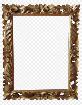 Italian Carved Wood Picture Frame For Print Painting - Wooden Mirror Frame Png